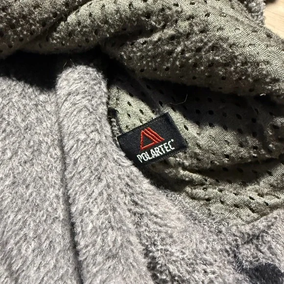 Vintage Patagonia R3 Fleece Jacket Men Large Gray Polartec Hi-Loft Full Zip